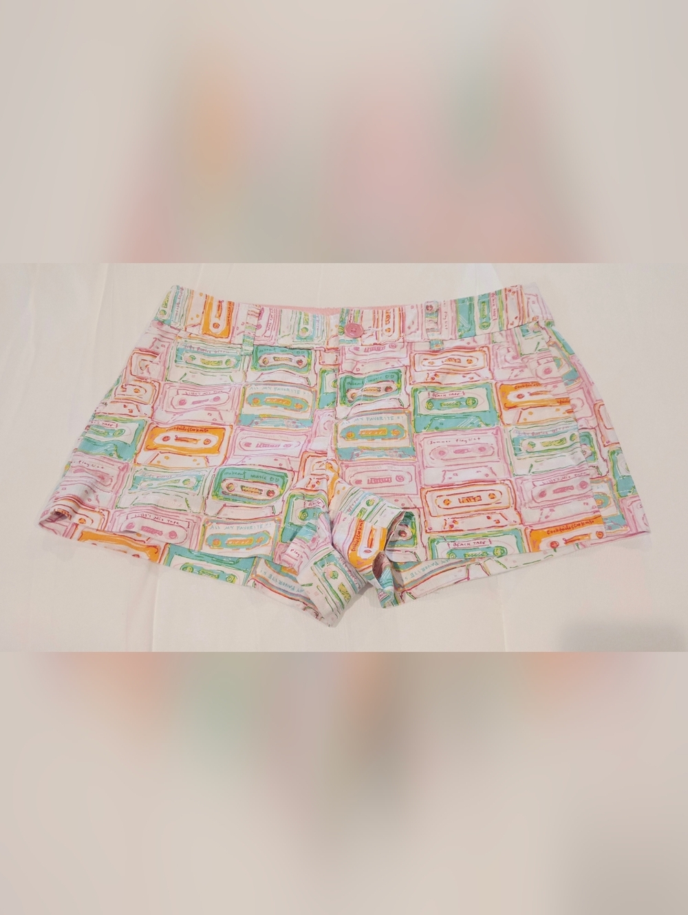 Lilly Pulitzer EUC Size 8 Mix Tape Cassette Shorts **ORIGINALS**